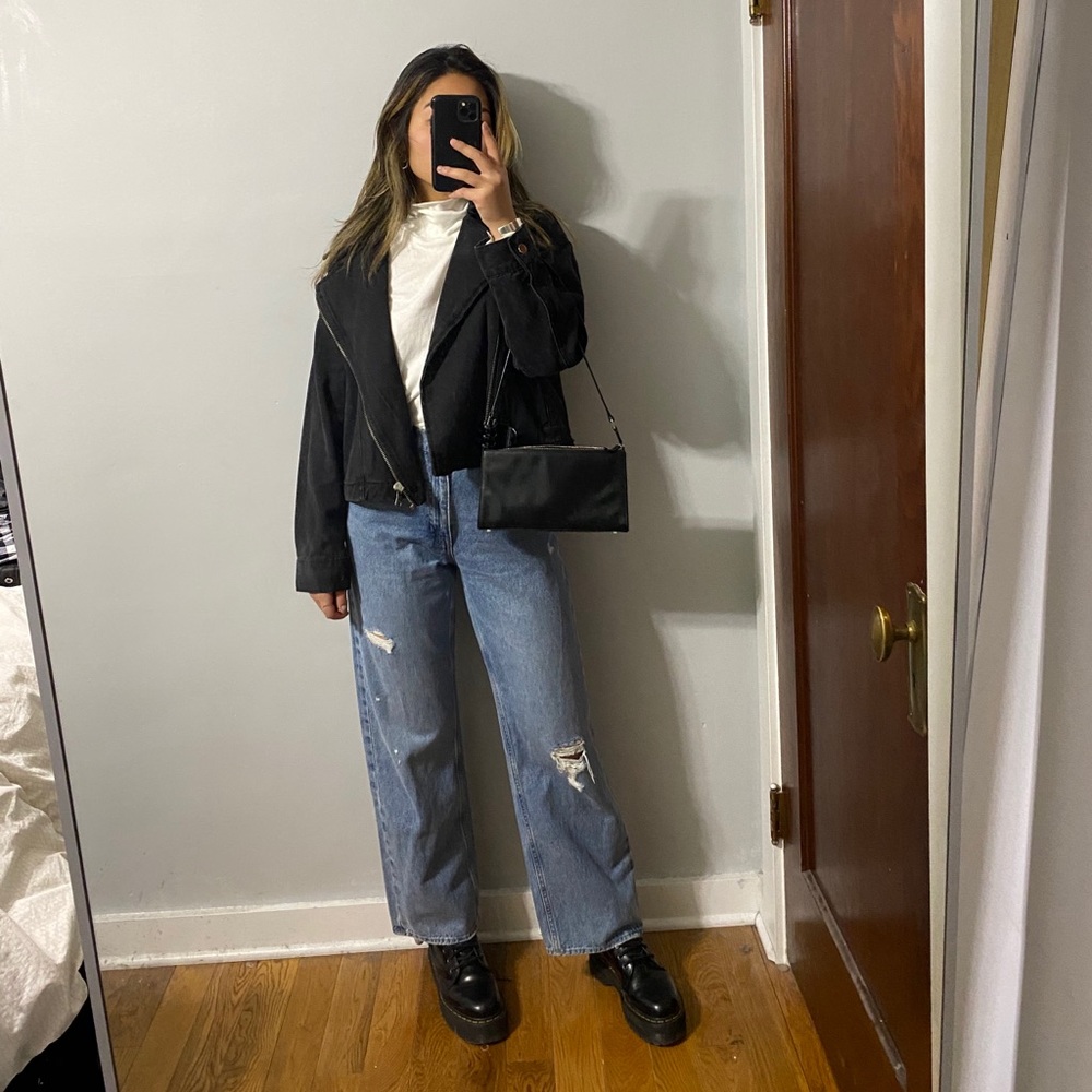 Moto denim jacket